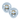BIBS DUMMIES ROUND SIZE 2 BABY BLUE