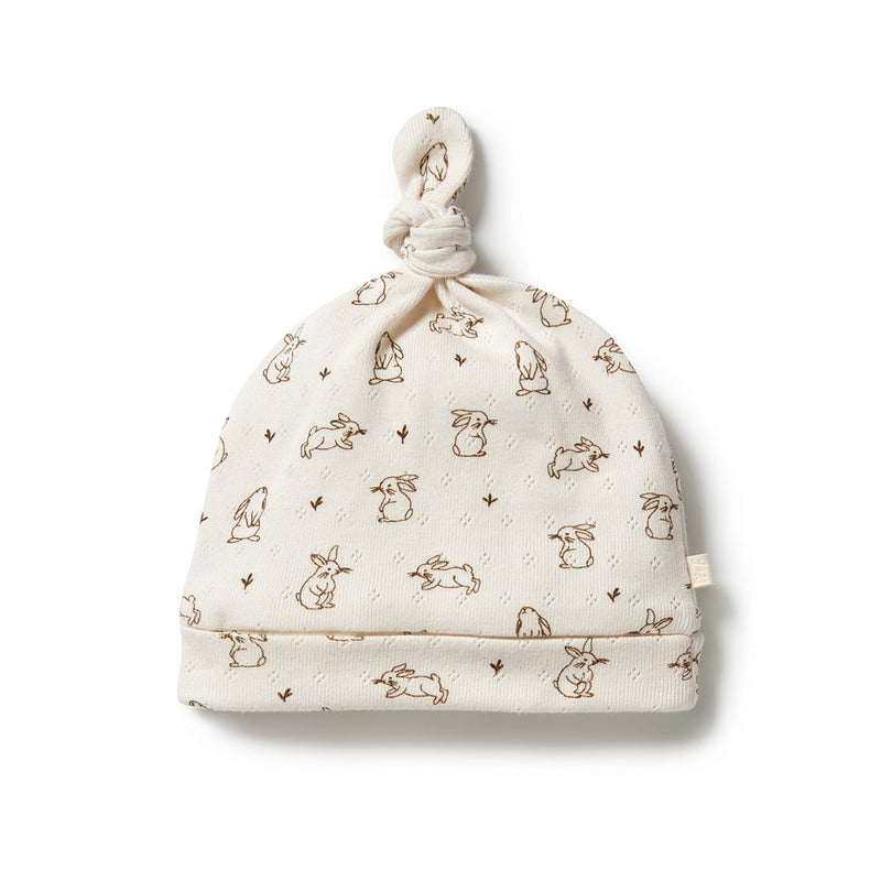 WILSON + FRENCHY KNOT HAT POINTELLE